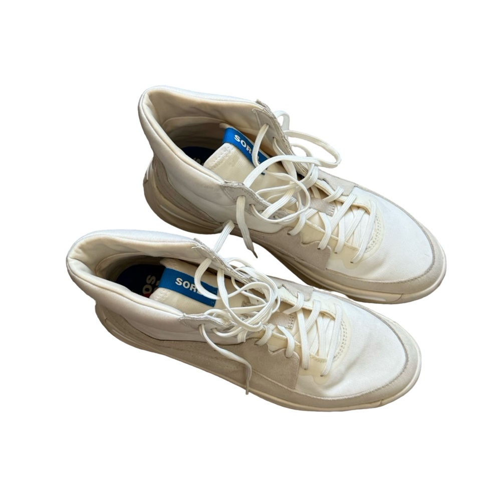 Sorel Ona 503 Knit Stylish Cream High-Top Hiking Casual Sneakers - Picture 4 of 12